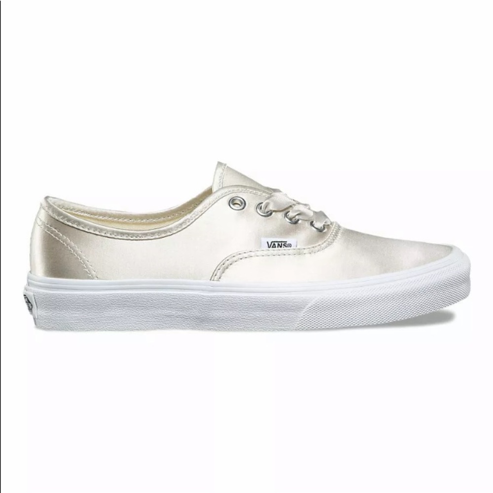 Vans authentic satin lux light silver sneaker shoe - Picture 2 of 4